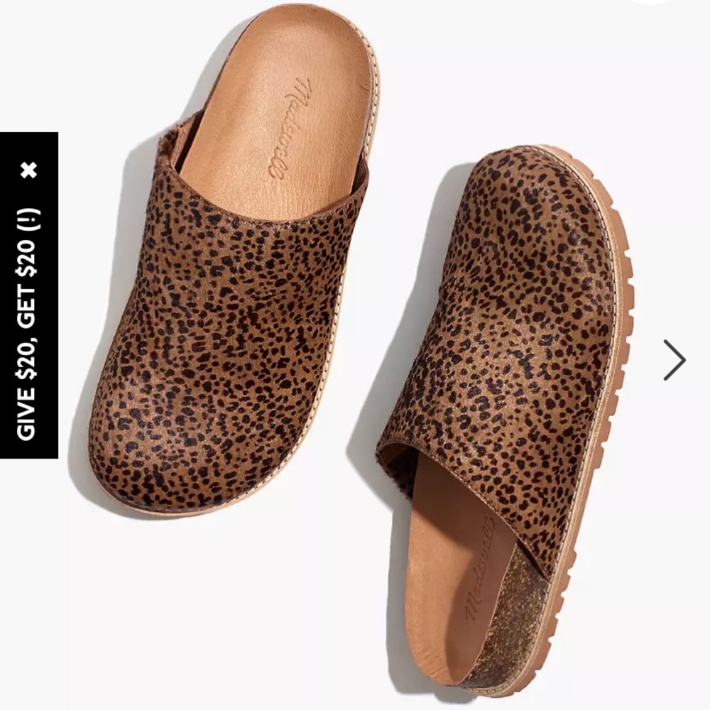 Madewell The Layne Clog Mule in Calf Hair